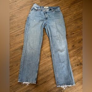 Abercrombie & Fitch Light Blue Straight Leg Jeans Curve Love